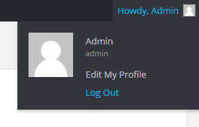 Log out of admin account