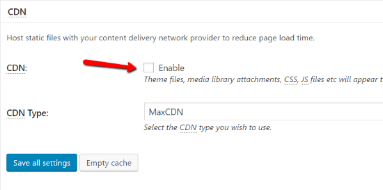 CDN How To Configure W3 Total Cache