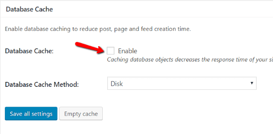 Database Cache How To Configure W3 Total Cache