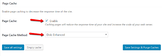 w3 total cache and cloudflare, configuration of w3 total cache