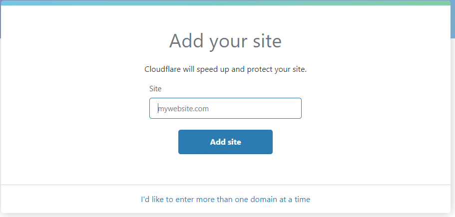 Add site CloudFlare