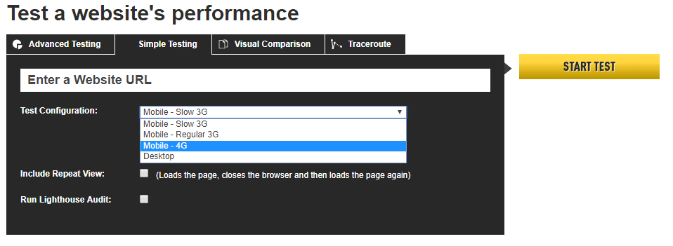 , WebPageTest, website's speed performance, speed, advanced testing